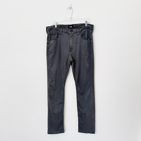 [Paige] Transcend Federal Slim Straight Burnham Gray Denim Jeans Stretch 36 x 32 - Picture 2 of 11